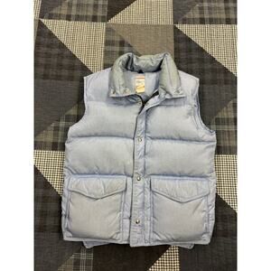 Vintage 70s Frostline Puffer Sking‎ Vest Light Pastel Blue Mens Size Large